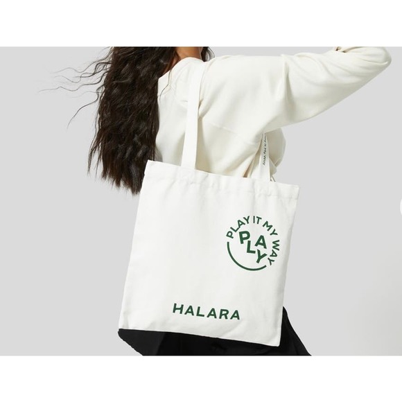 Halara Canvas Bag White NEW - Picture 1 of 6